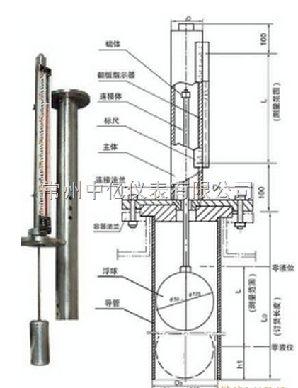 中億插入型磁浮球液位計(jì)