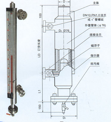 保溫型磁浮子液位計(jì)